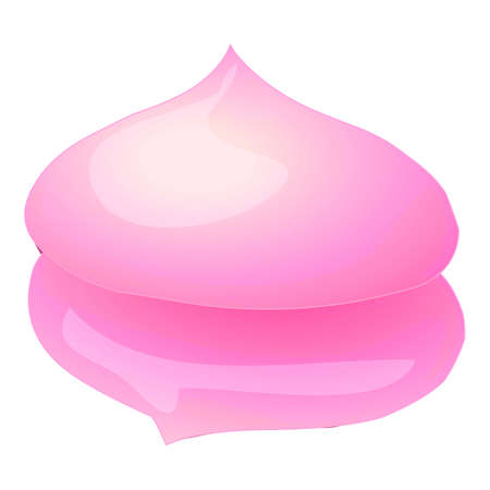 Foam meringue icon cartoon vector. Cream cakeのイラスト素材