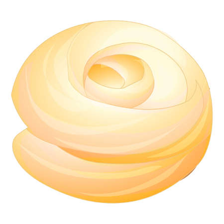 Vanilla meringue icon cartoon vector. Cream cakeのイラスト素材
