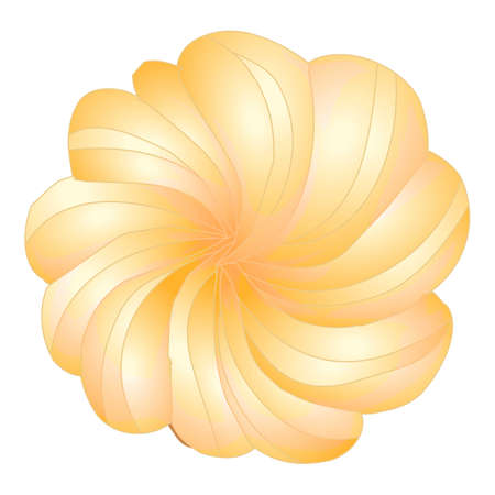 Orange meringue icon cartoon vector. Food cremeのイラスト素材