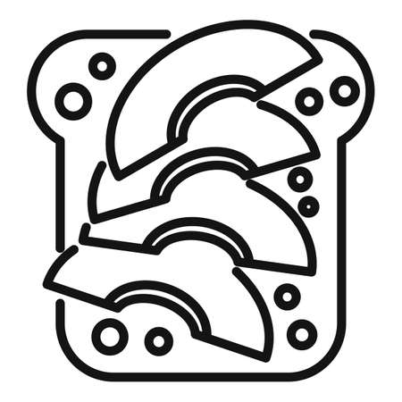 Breakfast home sandwich icon outline vector. Healthy foodのイラスト素材