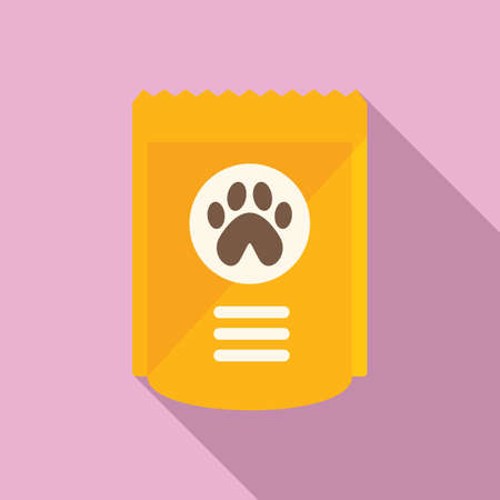 New cookie dog food icon flat vector. Animal feedのイラスト素材