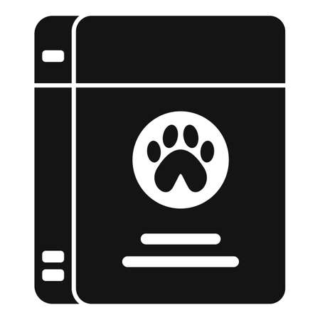 Carton box food dog icon simple vector. Animal petのイラスト素材