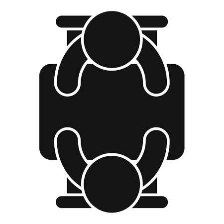 Friends talk icon simple vector. Business peopleのイラスト素材