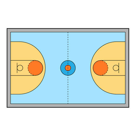 Basketball arena field icon cartoon vector. Ball equipmentのイラスト素材