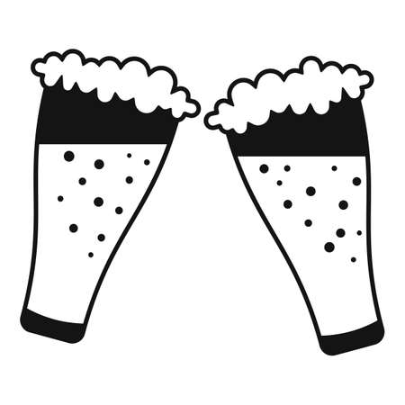 Full mug cheers icon simple vector. Hand drink. Card pubのイラスト素材
