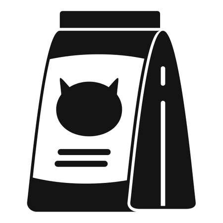 Cat food package icon simple vector. Dog feed. Animal packのイラスト素材