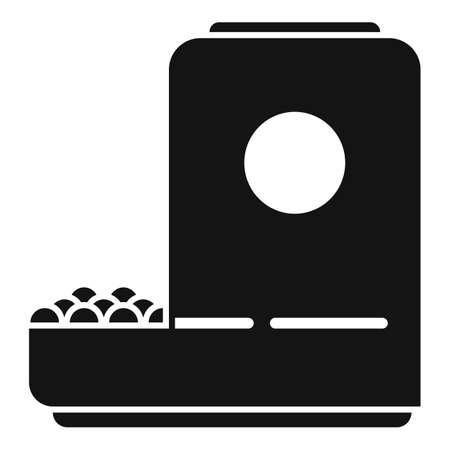 Plastic food bowl icon simple vector. Cat pet. Feed dryのイラスト素材