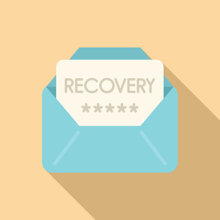 Mail recovery icon flat vector. Ui page. Web logのイラスト素材