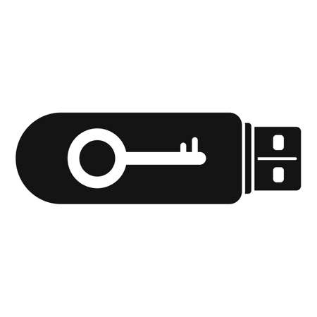 Usb flash password recovery icon simple vector. Page account. Internet screenのイラスト素材