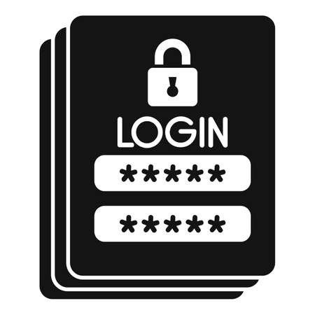Login password icon simple vector. Page log. Internet screenのイラスト素材