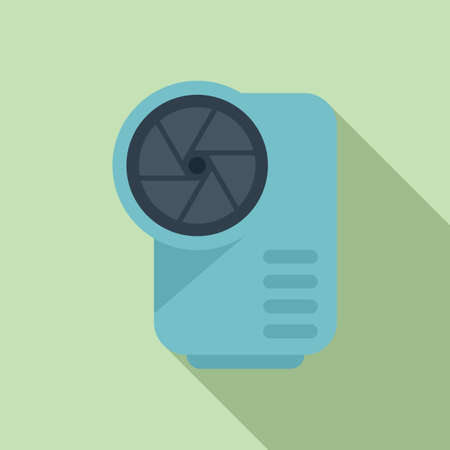 Action camera focus icon flat vector. Goal social. Job meetingのイラスト素材