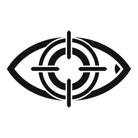Eye focus icon simple vector. Business work. Goal groupのイラスト素材