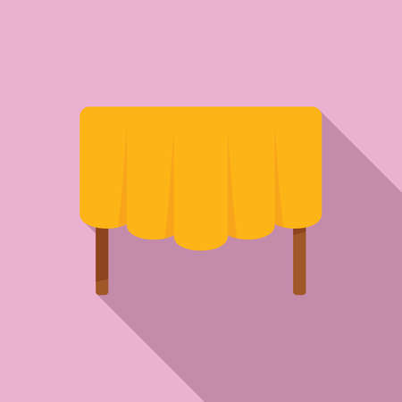Coffee table icon flat vector. Small plastic. Wood furnitureのイラスト素材