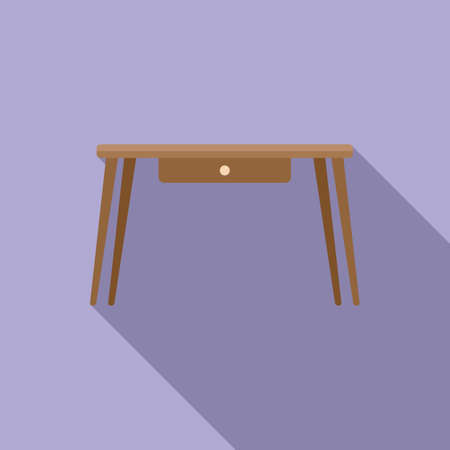 Top table icon flat vector. Object kitchen. Round circleのイラスト素材