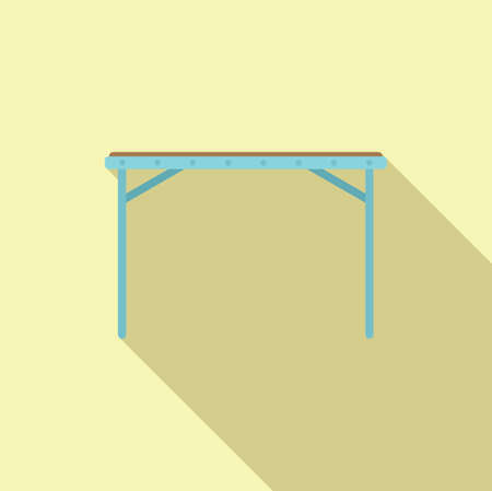 Office table icon flat vector. Wood furniture. Modern interiorのイラスト素材