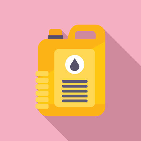Canola oil canister icon flat vector. Plant seed. Plant extractのイラスト素材
