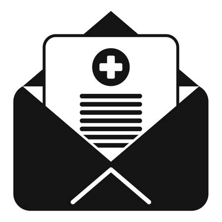 Info medical mail icon simple vector. Online patient. Medicine clinicのイラスト素材