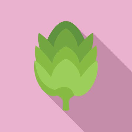 Vegetable artichoke icon flat vector. Food plant. Agriculture artのイラスト素材