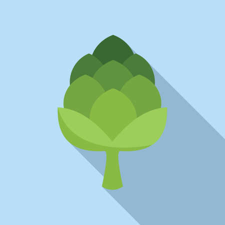 Cooking artichoke icon flat vector. Food plant. Agriculture artのイラスト素材