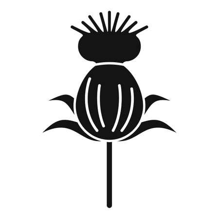 Thistle icon simple vector. Flower milk. Scotland plantのイラスト素材