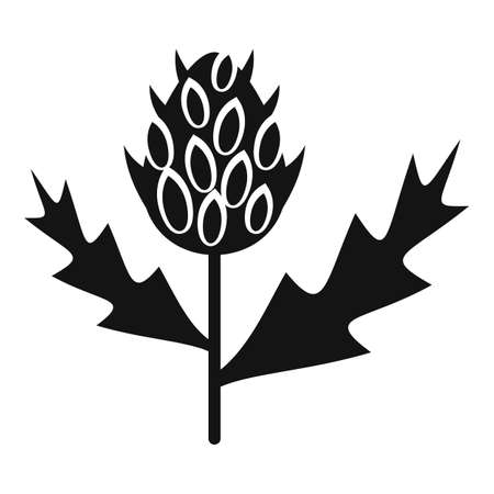 Scottish thistle icon simple vector. Milk plant. Marianum circleのイラスト素材