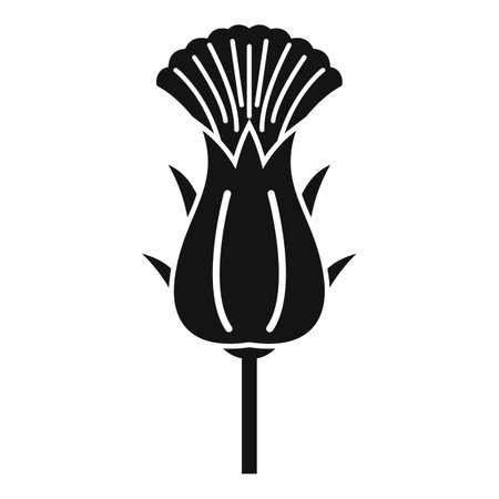 Marian thistle icon simple vector. Milk plant. Flower silymarinのイラスト素材