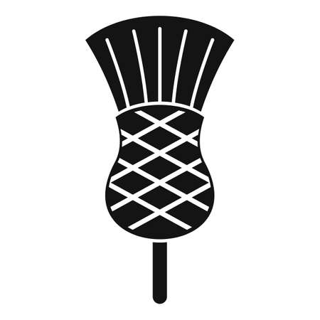 Liver thistle icon simple vector. Flower plant. Silybum burdockのイラスト素材