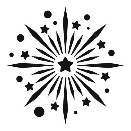 Fun firework icon simple vector. Star event. Carnival celebrateのイラスト素材