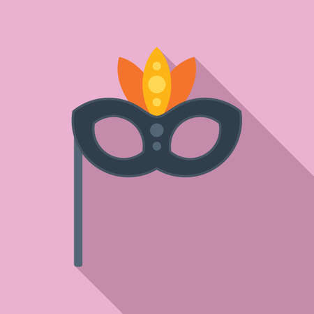 Event management mask icon flat vector. Time manager. Work plannerのイラスト素材