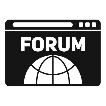 Web forum icon simple vector. Online business. Social meetingのイラスト素材
