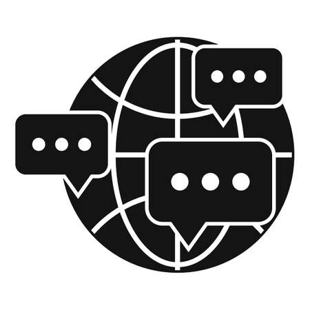 Global forum icon simple vector. Web people. Social meetingのイラスト素材