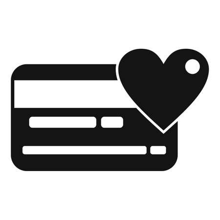 Credit card charity icon simple vector. Aid people. Project peopleのイラスト素材