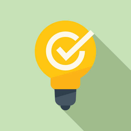 Creative idea icon flat vector. Problem solution. People teamworkのイラスト素材