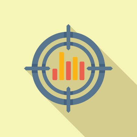 Solution target icon flat vector. Business problem. Innovation processのイラスト素材