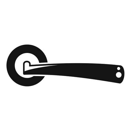 Silver door handle icon simple vector. Lock latch. Modern officeのイラスト素材