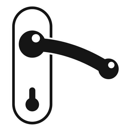 Round door handle icon simple vector. Metal key. Lock knobのイラスト素材