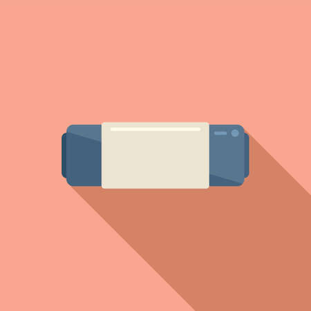 Mat roll icon flat vector. Gym carpet. Floor equipmentのイラスト素材