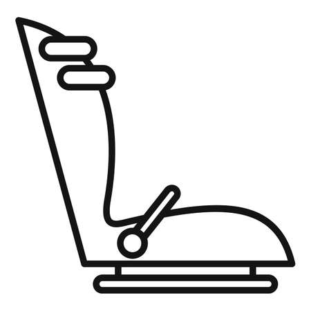 Baby bike seat icon outline vector. Family kid. Trailer cycleのイラスト素材