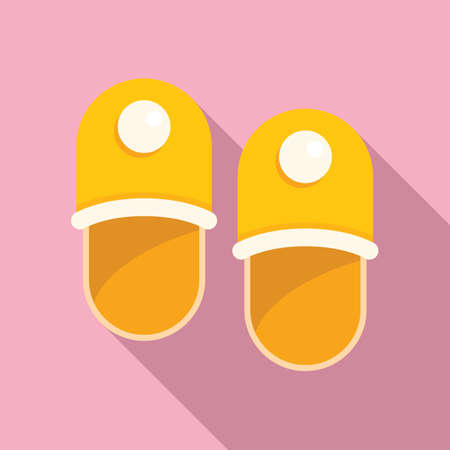 Room slippers icon flat vector. Interior room. Decor lifeのイラスト素材