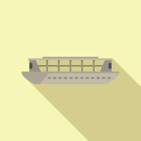 Ferry hydrofoil icon flat vector. River ship. Water seaのイラスト素材