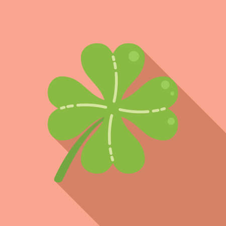 Season clover icon flat vector. Ireland day. Lucky dayのイラスト素材