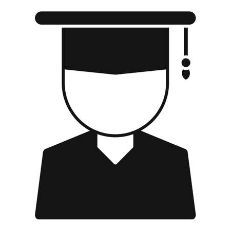 Student graduation icon simple vector. Online study. Success masterのイラスト素材