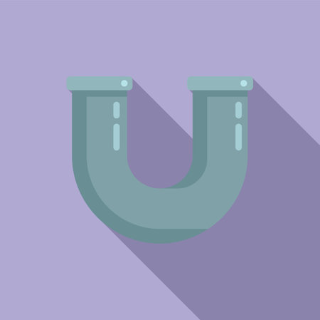 Faucet pipe icon flat vector. Steel system. Pump connectorのイラスト素材