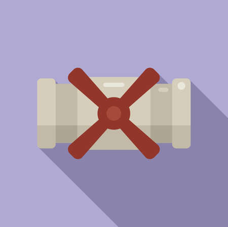 Top view water tap icon flat vector. Valve drain. Pump faucetのイラスト素材