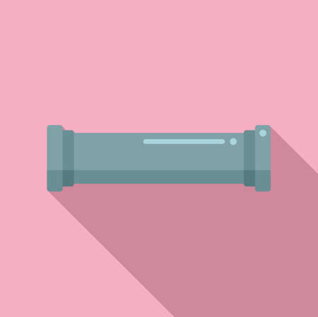 Pvc pipe icon flat vector. Metal tube. Drain systemのイラスト素材