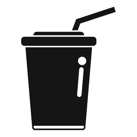 Plastic cup trash icon simple vector. Recycle waste. Reuse containerのイラスト素材