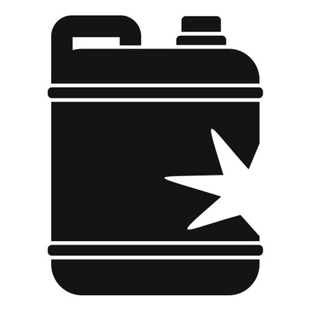 Plastic canister trash icon simple vector. Reduce bin. Sort recycleのイラスト素材