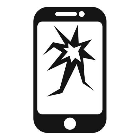 Smartphone waste icon simple vector. Metal trash. Garbage reuseのイラスト素材