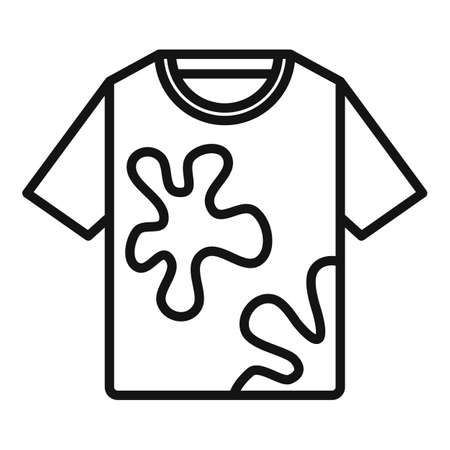 Tshirt waste icon outline vector. Trash reduce. Recycle binのイラスト素材