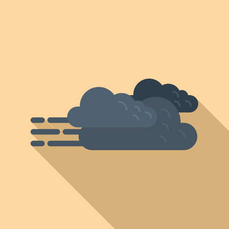 Cloudy icon flat vector. Weather cloud. Forecast stormのイラスト素材